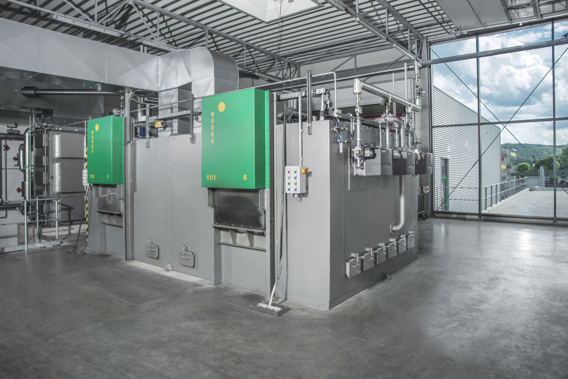 a large machine in a factory